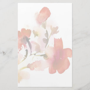 Abstrakte Blumenwatercolormalereien Briefpapier