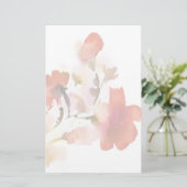 Abstrakte Blumenwatercolormalereien Briefpapier (Stehend Vorderseite)