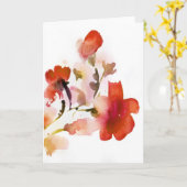 Abstrakte Blumenwatercolormalereien Karte (Gelbe Blume)