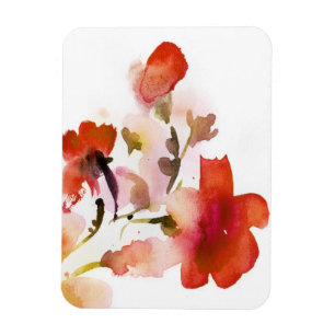 Abstrakte Blumenwatercolormalereien Magnet