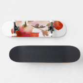 Abstrakte Blumenwatercolormalereien Skateboard (Horizontal)