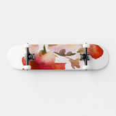 Abstrakte Blumenwatercolormalereien Skateboard (Horizontal)