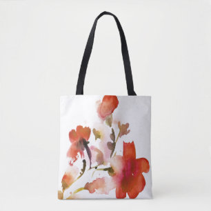 Abstrakte Blumenwatercolormalereien Tasche