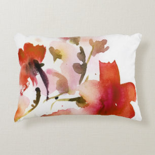 Abstrakte Blumenwatercolormalereien Zierkissen