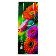 Abstrakte Blumenweinbeutel