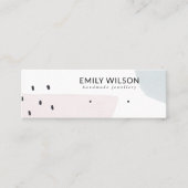 ABSTRAKTE BLUSH DUSKY BLUE STUD EARRING DISPLAY MINI VISITENKARTE (Vorderseite)