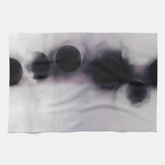 Abstrakte Blush-Orbit-Kunst Geschirrtuch (Horizontal)