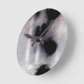 Abstrakte Blush-Orbit-Kunst Runde Wanduhr (Winkel)