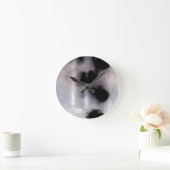 Abstrakte Blush-Orbit-Kunst Runde Wanduhr (Zuhause)