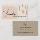 ABSTRAKTE BLUSH PEACH KRAFT SCANDI DANKEN DANKEN L VISITENKARTE (Vorne/Hinten)