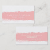Abstrakte Blush-Splash-Visitenkarte Visitenkarte (Vorne/Hinten)