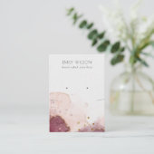 Abstrakte Blush-Wasserfarbenschleife Visitenkarte (Stehend Vorderseite)