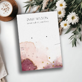 Abstrakte Blush-Wasserfarbenschleife Visitenkarte