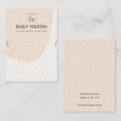 ABSTRAKTE BLUSPEACH-KERAMIK NECKLACE DISPLAY LOGO VISITENKARTE (Vorne/Hinten)