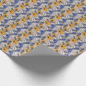 Abstrakte Blüte: Aquarellfarben Modernes Muster Geschenkpapier (Ecke)