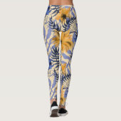 Abstrakte Blüte: Aquarellfarben Modernes Muster Leggings (Rückseite)