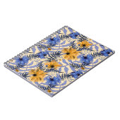 Abstrakte Blüte: Aquarellfarben Modernes Muster Notizblock (Linke Seite)