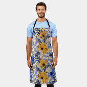 Abstrakte Blüte: Aquarellfarben Modernes Muster Schürze (Getragen)