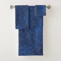 Abstrakte Blüte auf den blauen Navy-Stains Hinterg