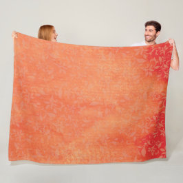 Abstrakte Blüte auf Orangenflächen Hintergrund Fleecedecke