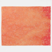 Abstrakte Blüte auf Orangenflächen Hintergrund Fleecedecke (Vorderseite (Horizontal))