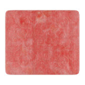 Abstrakte Blüte auf tropischen, rosafarbenen Ebene Schneidebrett (Vorderseite)