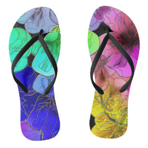 Abstrakte Blüte aus festem Glas Badesandalen