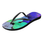 Abstrakte Blüte aus festem Glas Badesandalen (Schrägansicht)