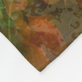 Abstrakte Blüte Fleecedecke (Ecke)