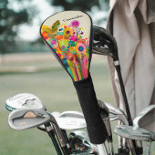 Abstrakte Blüte Golf Headcover