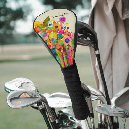 Abstrakte Blüte Golf Headcover