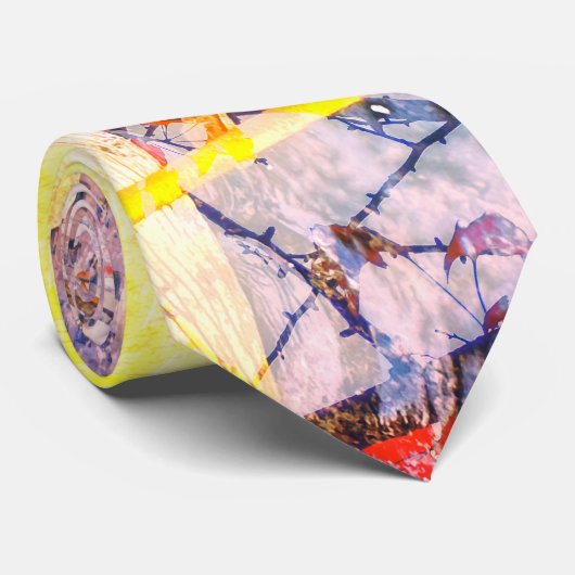 Abstrakte Blüte Krawatte (Gerollt)