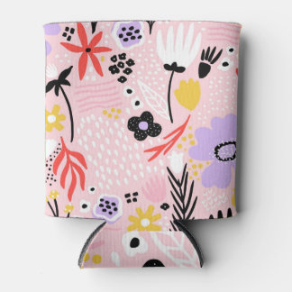 Abstrakte Blüte: Kreatives Vintages Design. Dosenkühler