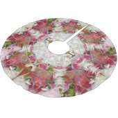 Abstrakte Blüte Polyester Weihnachtsbaumdecke (Schrägansicht)