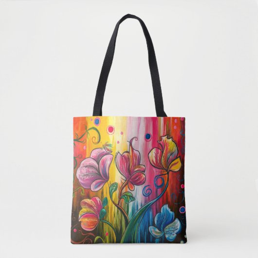 Abstrakte Blüte Tasche (Vorderseite)