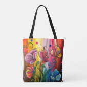 Abstrakte Blüte Tasche (Rückseite)