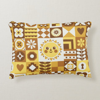 Abstrakte Blüte. Vintage Skandinavier und Volksgru Dekokissen