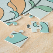 Abstrakte Blüte: Vintages nahtloses Muster Puzzle (Seite)