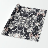 Abstrakte Blüten — Monochrome Röte Chic Geschenkpapier (Ungerollt)