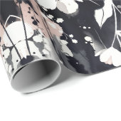 Abstrakte Blüten — Monochrome Röte Chic Geschenkpapier (Rolleneckpunkt)
