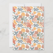 Abstrakte Blüten und Vögel Mitte des Brautparty Einladung (Rückseite)