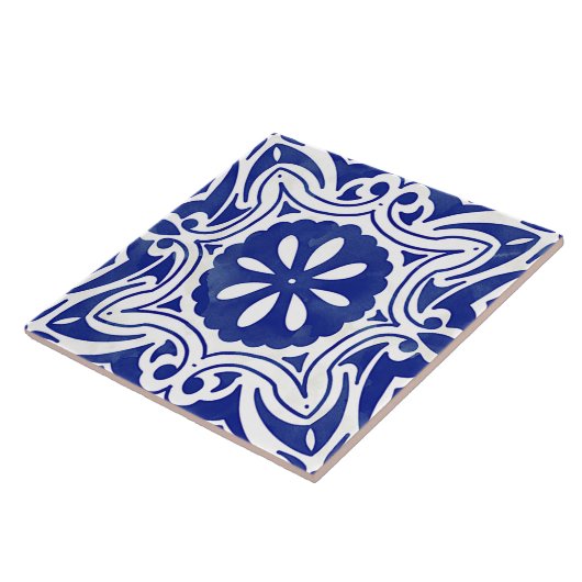 Abstrakte Blütenblume Fliese (Seite)