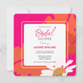 Abstrakte Blütenbrücke in Pink und Orange Daisy (Vorderseite)