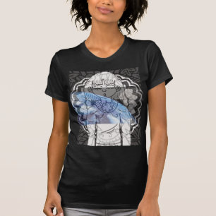 abstrakte blutende Erde für Frauen T-Shirt
