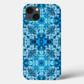 Abstrakte Blütenfarbe Blau Case-Mate iPhone Hülle (Rückseite)