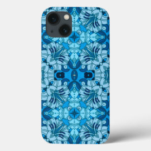 Abstrakte Blütenfarbe Blau Case-Mate iPhone Hülle