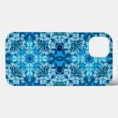 Abstrakte Blütenfarbe Blau Case-Mate iPhone Hülle (Rückseite (Horizontal))