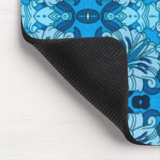 Abstrakte Blütenfarbe Blau Mousepad (Ecke)