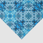 Abstrakte Blütenfarbe Blau Seidenpapier (Ausschnitt)