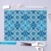 Abstrakte Blütenfarbe Blau Seidenpapier (Handwerk)